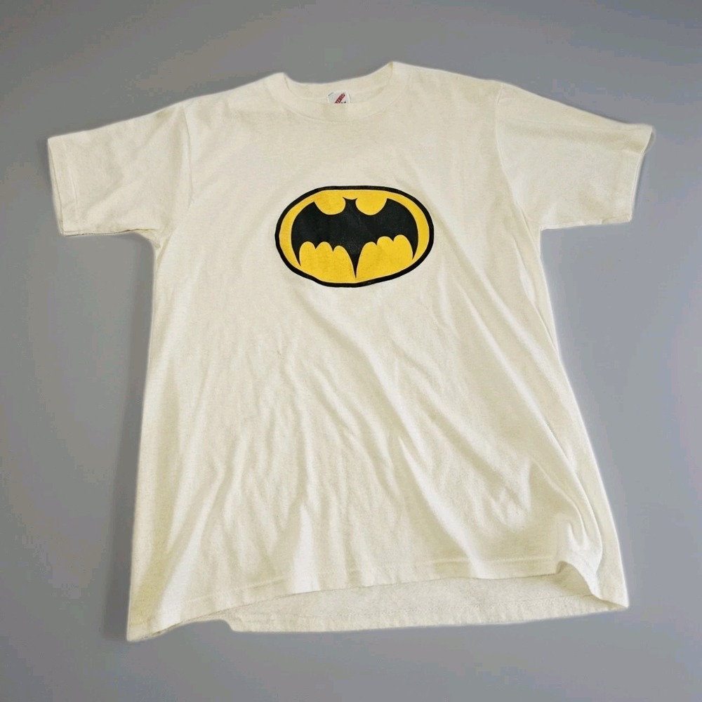 Vintage 80s Batman DC Comics Logo Jerzees Brand Shirt Size Large